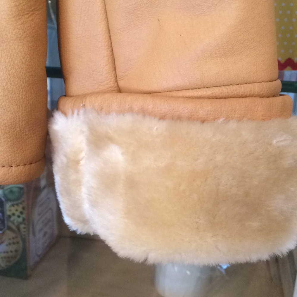 Springwell Leather Shearling Style Jacket Size Xl - image 4